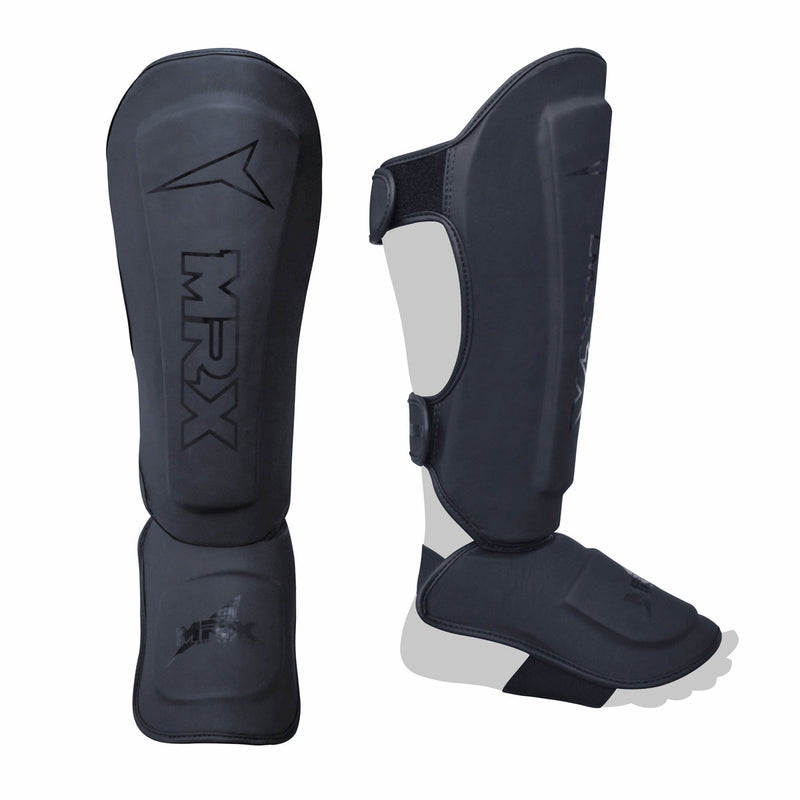 Load image into Gallery viewer, MRX BOXING &amp; FITNESS Shin Guards Pads for Boxing MMA Muay Thai Kickboxing Training Workout Extra Padding Protective Gear Men Women
