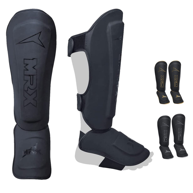 Load image into Gallery viewer, MRX BOXING &amp; FITNESS Shin Guards Pads for Boxing MMA Muay Thai Kickboxing Training Workout Extra Padding Protective Gear Men Women
