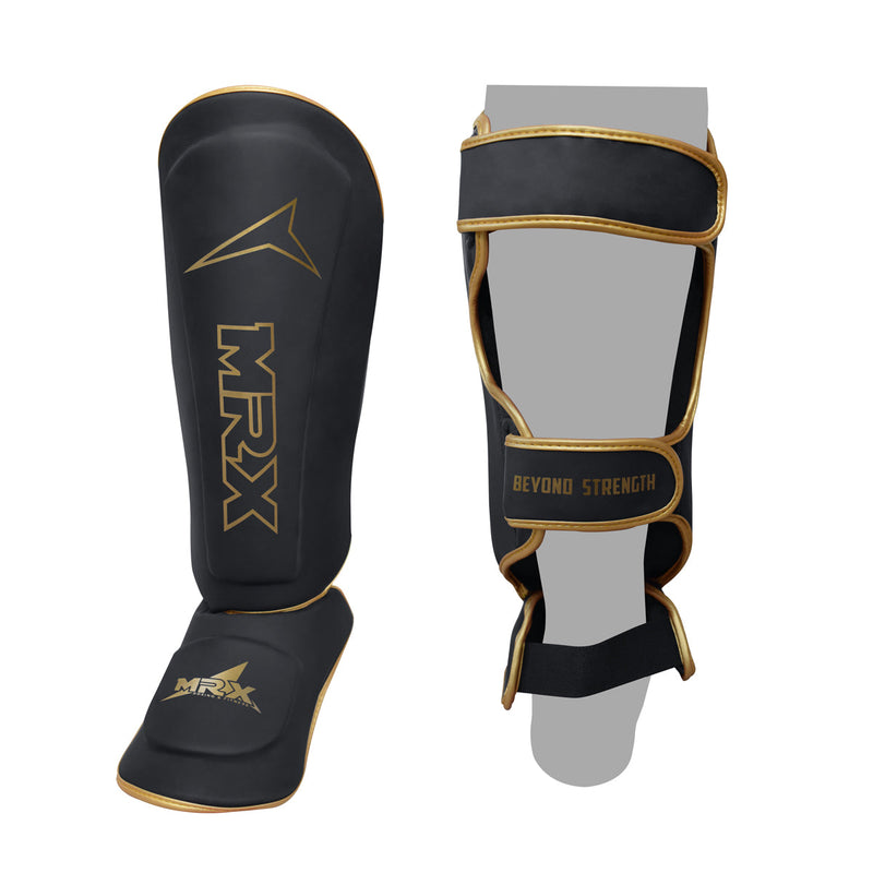 Load image into Gallery viewer, MRX BOXING &amp; FITNESS Shin Guards Pads for Boxing MMA Muay Thai Kickboxing Training Workout Extra Padding Protective Gear Men Women
