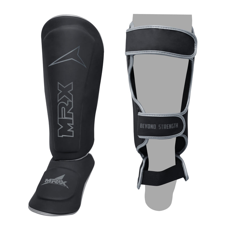 Load image into Gallery viewer, MRX BOXING &amp; FITNESS Shin Guards Pads for Boxing MMA Muay Thai Kickboxing Training Workout Extra Padding Protective Gear Men Women
