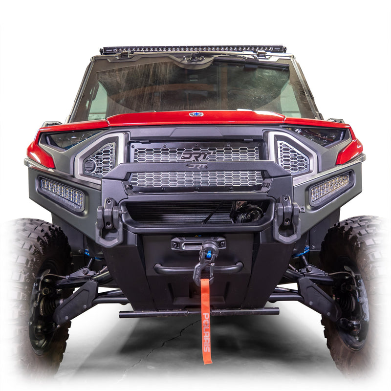 Load image into Gallery viewer, DRT Polaris Ranger XD 1500 2024 Front Bumper Light Bracket Kit Full Front view
