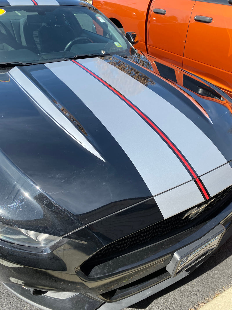 Load image into Gallery viewer, Hood Spear Decals for 2015 - 2021 Ford Mustang
