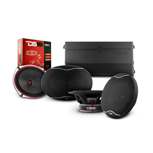 DS18 2016-2021 Chevy Silverado 1500 Crew and Extended Cab Front and Back Doors Speakers Better Upgrade/Replacement Package 1800 Watts