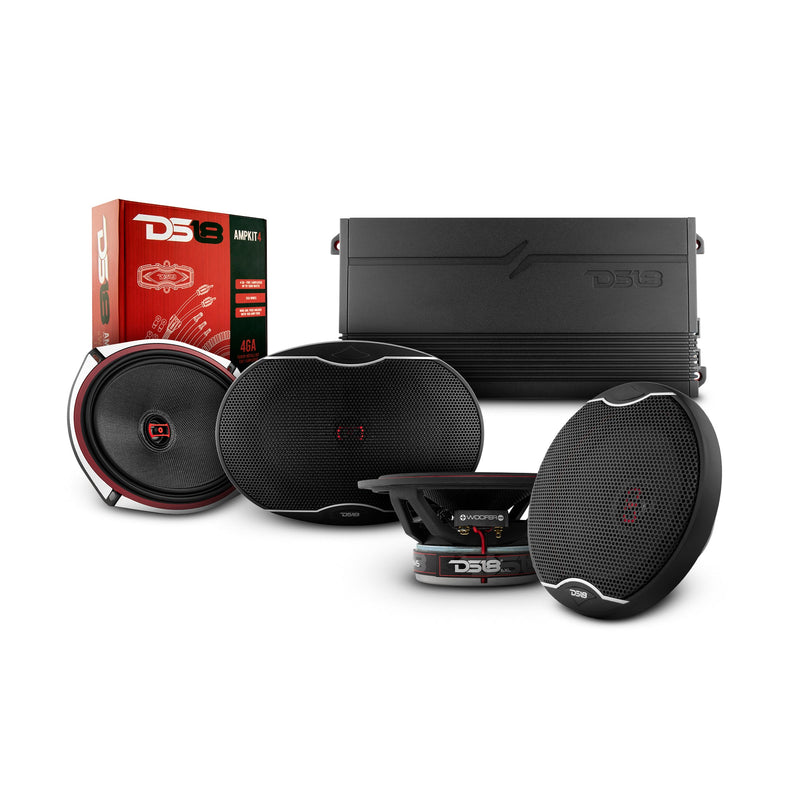 Load image into Gallery viewer, DS18 2016-2021 Chevy Silverado 1500 Crew and Extended Cab Front and Back Doors Speakers Better Upgrade/Replacement Package 1800 Watts
