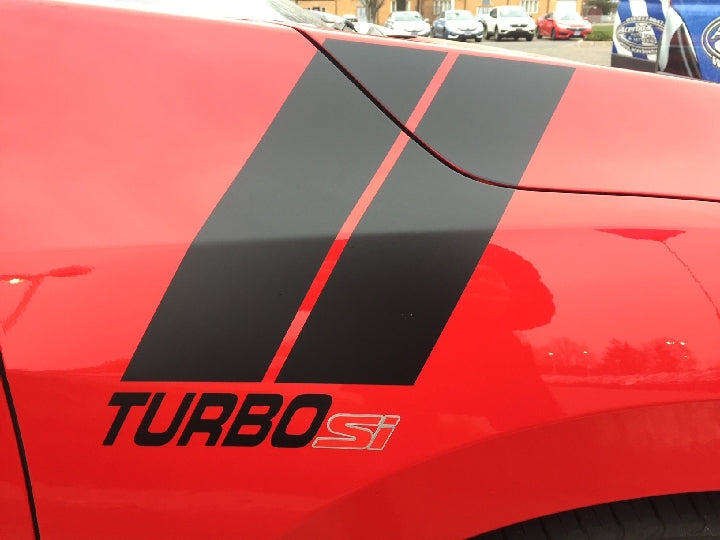 Load image into Gallery viewer, &quot;Turbo Si&quot; Fender Slashes Decal for 2016-2021 Honda Civic (x2)
