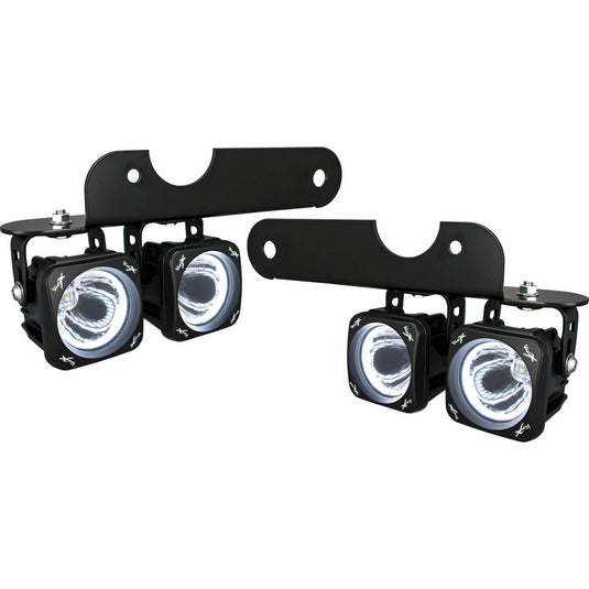 2017-2020 Ford F-150 Raptor LED Halo Fog Light Kit With Optimus Halo Lights