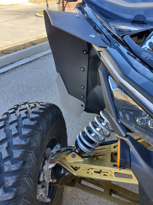 2017 Can-Am Maverick X3 Featuring Rokblokz 72" Fenders with Gray accents - Front 3