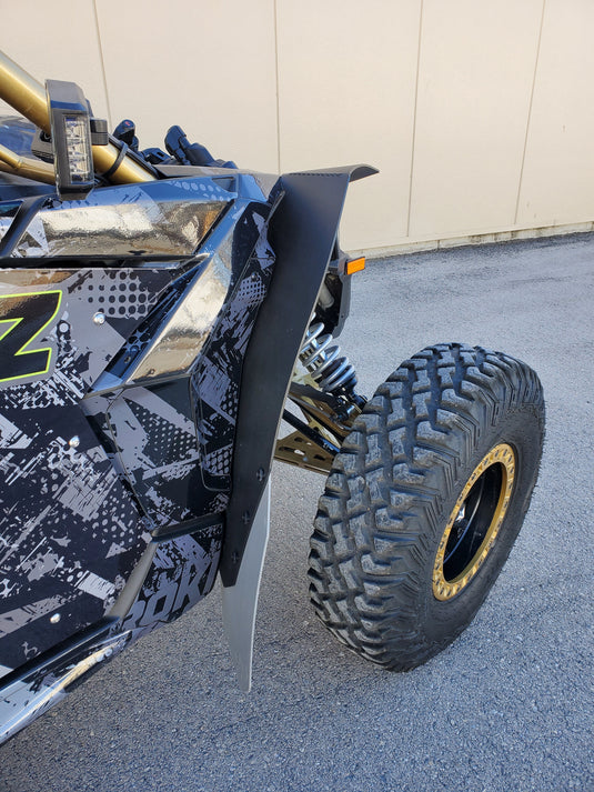 2017 Can-Am Maverick X3 Featuring Rokblokz 72" Fenders with Gray accents - Front 4