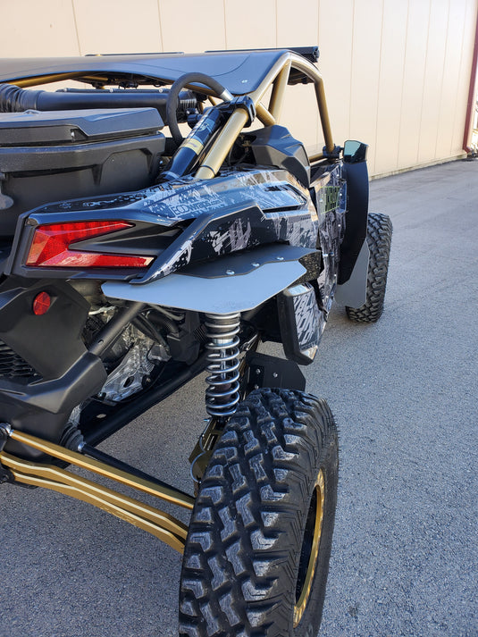 2017 Can-Am Maverick X3 Featuring Rokblokz 72" Fenders with Gray accents - REAR 2