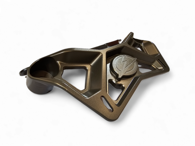 Load image into Gallery viewer, EOD 2017 to Current Can Am X3 Maverick Upper Shock Mount Brace with adjustable light mount bracket with Gun Metal finish
