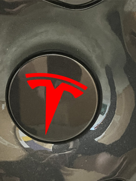 Wheel Cap Logo Decals For The 2018-2026 Tesla Model 3 (x4)