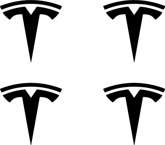 Wheel Cap Logo Decals For The 2018-2026 Tesla Model 3 (x4)