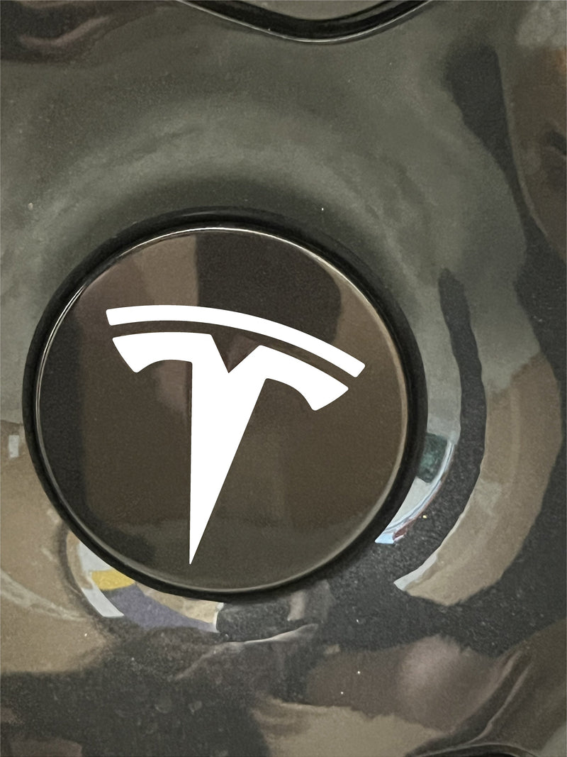 Load image into Gallery viewer, Wheel Cap Logo Decals For The 2018-2026 Tesla Model 3 (x4)
