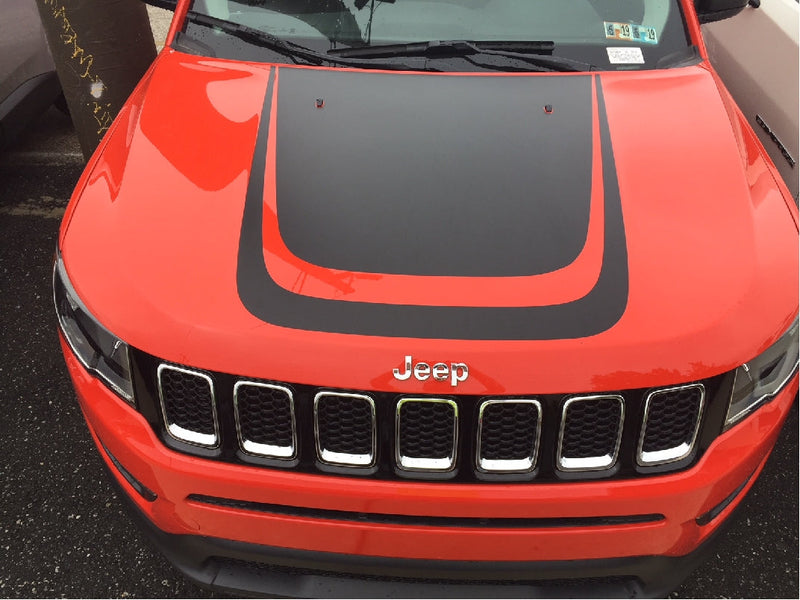 Load image into Gallery viewer, Stripe Hood Decal Cover for 2017-2021 Jeep Compass
