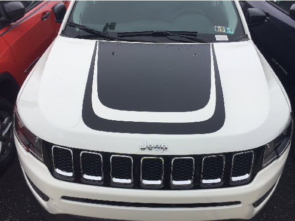 Load image into Gallery viewer, Stripe Hood Decal Cover for 2017-2021 Jeep Compass
