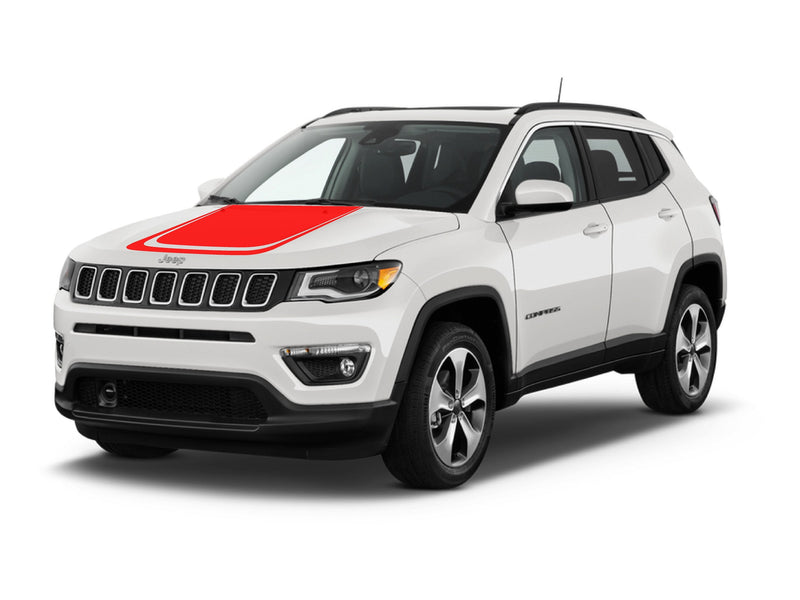 Load image into Gallery viewer, Stripe Hood Decal Cover for 2017-2021 Jeep Compass
