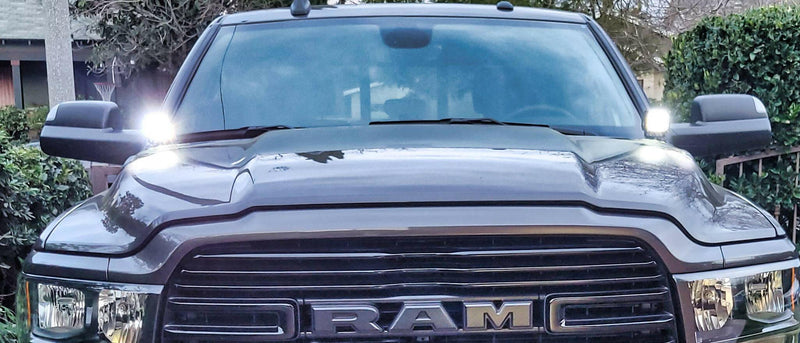 Load image into Gallery viewer, 2019-2024 RAM 2500/3500 Hood Mount/Ditch Lights
