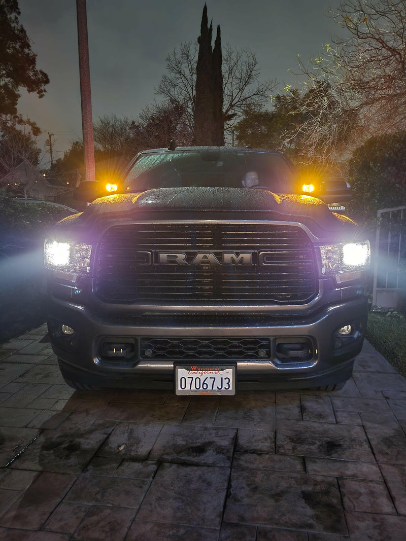 Load image into Gallery viewer, 2019-2024 RAM 2500/3500 Hood Mount/Ditch Lights
