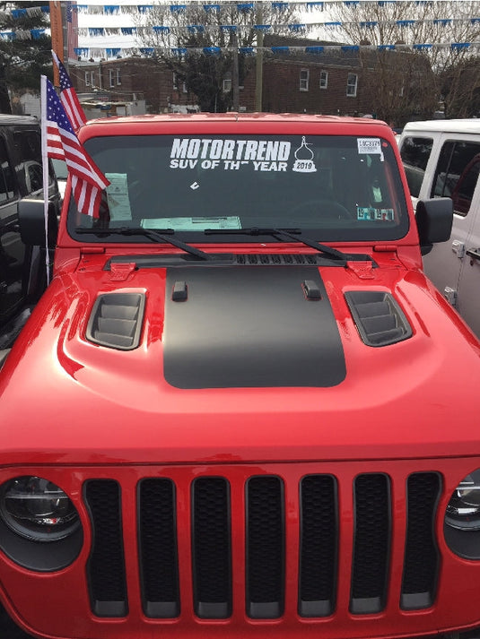 Vented Hood Decal Cover for 2019-2024 Jeep Wrangler
