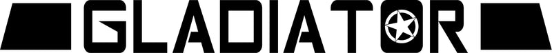 Load image into Gallery viewer, Fender &quot;Gladiator&quot; Star Side Lettering Decal for Jeep Gladiator (x2)
