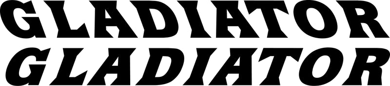 Load image into Gallery viewer, Fender &quot;Gladiator&quot; Serif Side Lettering Decal for Jeep Gladiator (x2)
