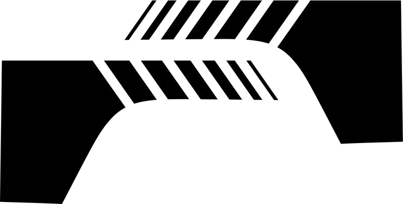 Load image into Gallery viewer, Quarter Stripe Decal Graphic for 2020-2021 Jeep Gladiator (x2)
