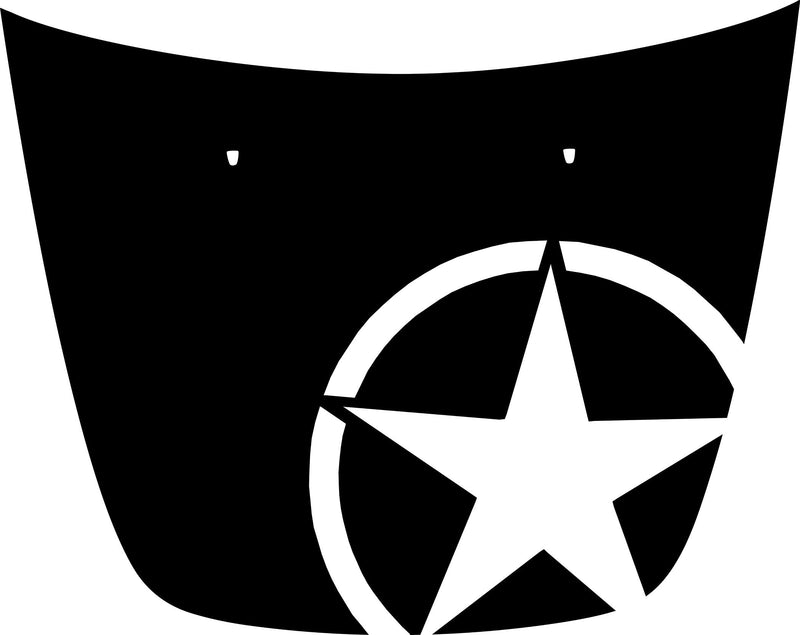 Load image into Gallery viewer, Military Star Hood Decal for 2011-2022 Jeep Grand Cherokee
