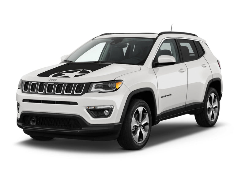 Load image into Gallery viewer, Military Star Hood Decal Cover for 2017-2021 Jeep Compass
