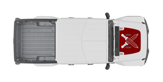 Hood "Crossed Swords" Decal Cover for 2018-2021 Jeep Gladiator