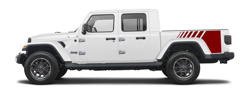 Load image into Gallery viewer, Quarter Stripe Decal Graphic for 2020-2021 Jeep Gladiator (x2)
