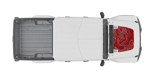 Hood "Topographic" Decal Cover for 2018-2021 Jeep Gladiator