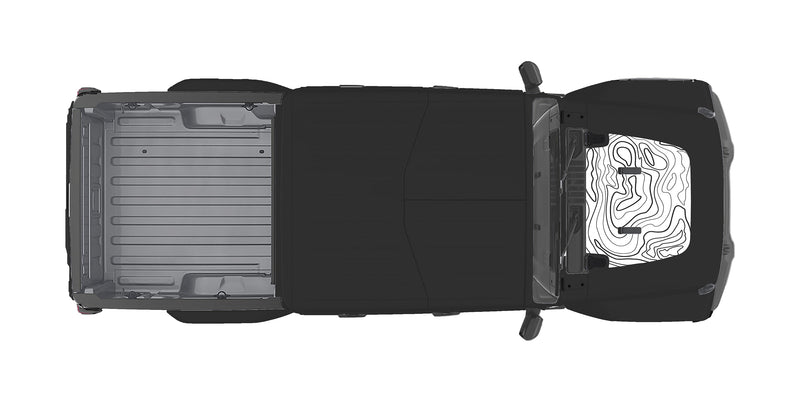 Load image into Gallery viewer, Hood &quot;Topographic&quot; Decal Cover for 2018-2021 Jeep Gladiator
