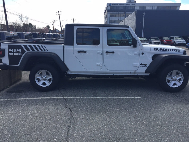 Load image into Gallery viewer, 4x4 Off Road Quarter Stripe Decal Graphic for 2020-2021 Jeep Gladiator (x2)
