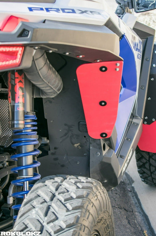 2020 Polaris RZR Pro XP Ft Rokblokz Fender Kit - rear block off from behind