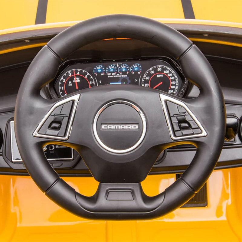 Load image into Gallery viewer, 2021/2022 Chevy Camaro Racing 2SS Battery Powered Ride On Car Toy in Yellow Color
