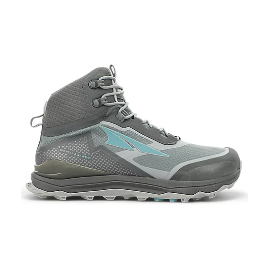 Women's Altra Lone Peak All-WTHR Mid, Gray/Green, 7 B Medium - Skoutley Outdoors LLC