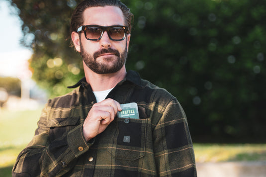 Tactical Molle Zipper Bag + Adventure Sampler Kit: 4 Shower Pouches, 1 Hand Sanitizer (80%), and 1 Deodorant