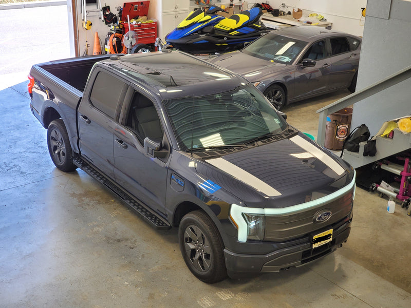 Load image into Gallery viewer, Hood Stripe Decals for 2022-23 Ford F-150 Lightning
