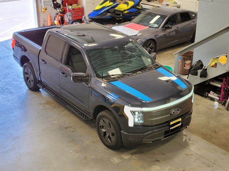 Load image into Gallery viewer, Hood Stripe Decals for 2022-23 Ford F-150 Lightning
