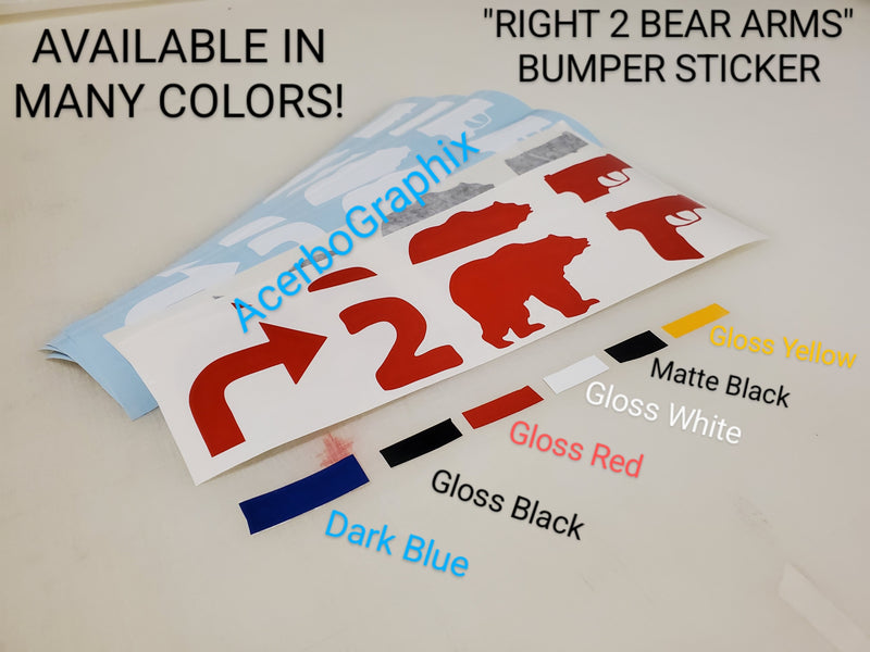 Load image into Gallery viewer, &quot;Right 2 Bear Arms&quot; Window/Bumper Sticker Decal
