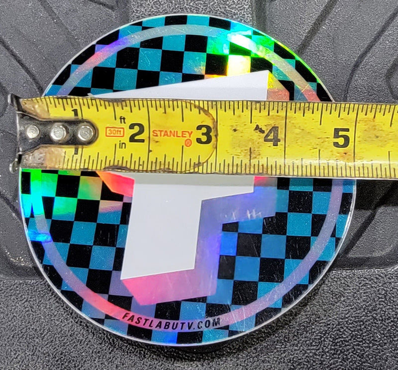 Load image into Gallery viewer, FastLab 5&quot; Circle Holo Checkers Decal

