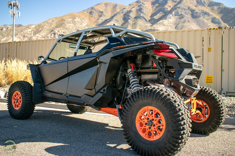 Load image into Gallery viewer, 2022 Polaris RZR Pro R Ft Rokblokz Fender Kit - rear 3/4 view

