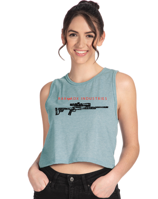 Load image into Gallery viewer, Womens RA Industries Rifle  Festival Crop Tank
