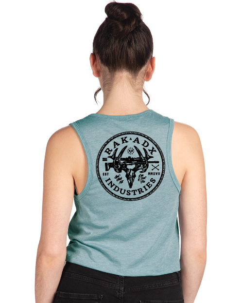 Load image into Gallery viewer, Womens RA Industries Rifle  Festival Crop Tank
