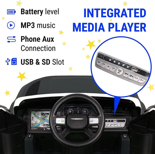 2023 Land Rover Defender Kids Ride-On Truck with Remote Control and 12V Battery