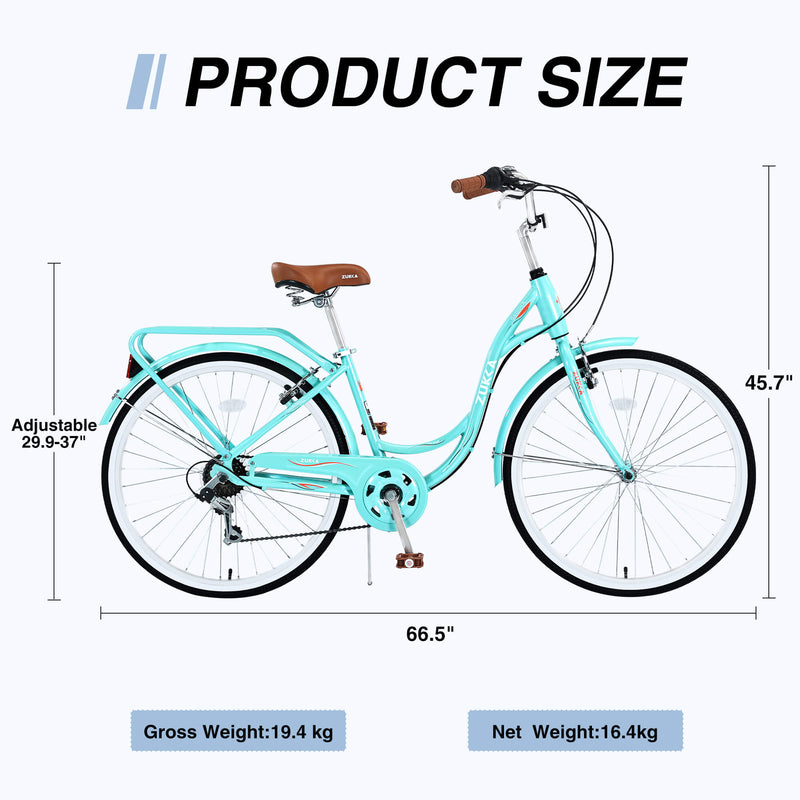 Load image into Gallery viewer, Zukka Cuckoo 26&quot; Beach Cruiser Bike
