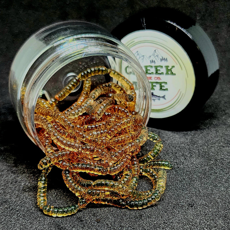 Load image into Gallery viewer, Jar of 0.5&quot; Inch Micro Maggot Fly Larvae &quot;The Apple Maggot&quot;
