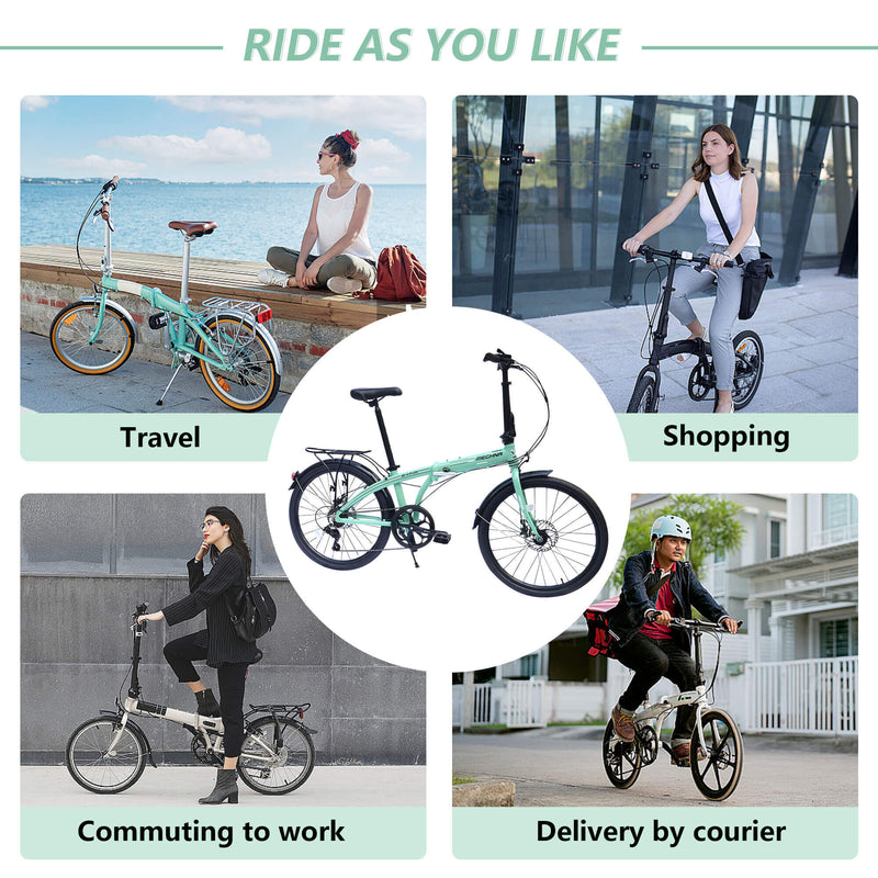 Load image into Gallery viewer, Hycline Meghna 24” Folding Bike
