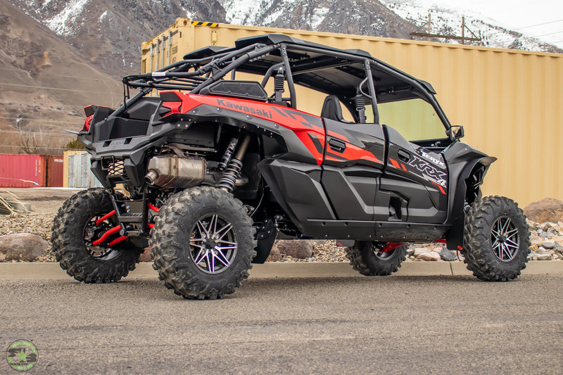 Load image into Gallery viewer, 2023+ Kawasaki KRX 4 1000 FT. Rokblokz UTV Fender Kit, and mud flaps side view
