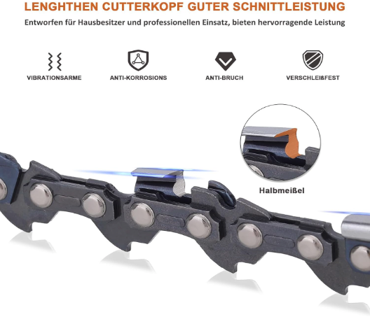 Load image into Gallery viewer, 3 x 35 cm Sägekette 3/8&quot;LP 52 Antriebsglieder 1,1 mm Rückschlagsarme Kette kompatibel mit Makita DUC353, Einhell GP-LC 36/35 Li, Bosch AKE 35-19 S/AKE 35 S, Dolmar, Oregon, Husqvarna und mehr
